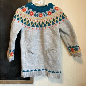 Organic wool & cotton Nordic sweater dress 6 yr